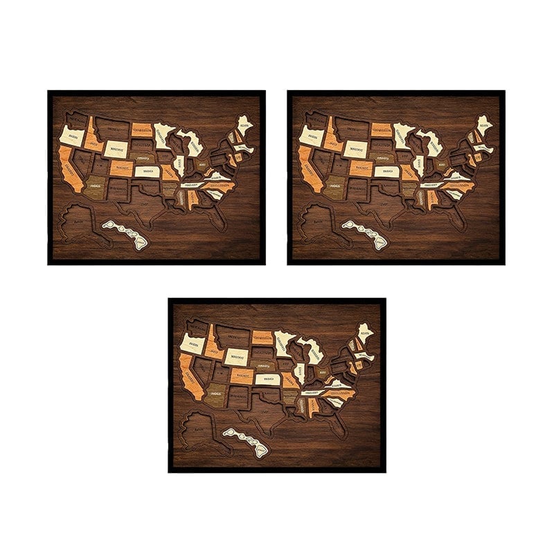 🎁LAST DAY Promotion-Wooden USA Map Puzzle 🗺️🔥