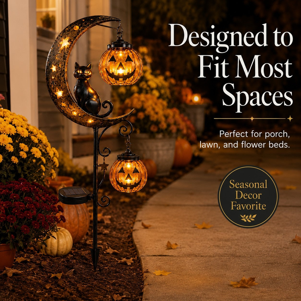 🔥50% OFF TODAY🔥 Solar Halloween Garden Stake Light 🎃👻 Spooky Outdoor Yard Decor for Garden, Porch & Pathway
