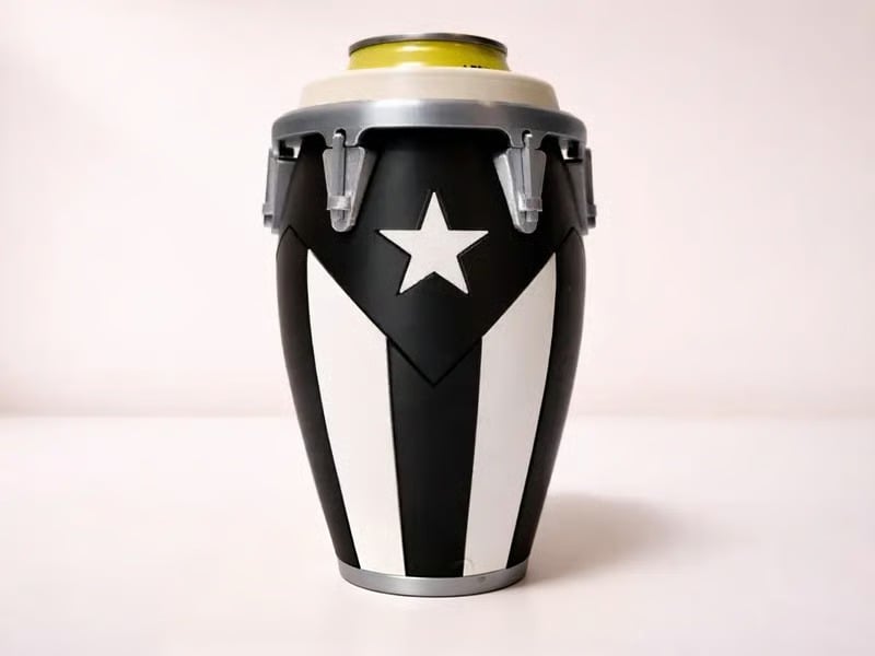 🎖️🪘Conga-Style Can Holder – Celebrate Caribbean Pride, One Sip at a Time