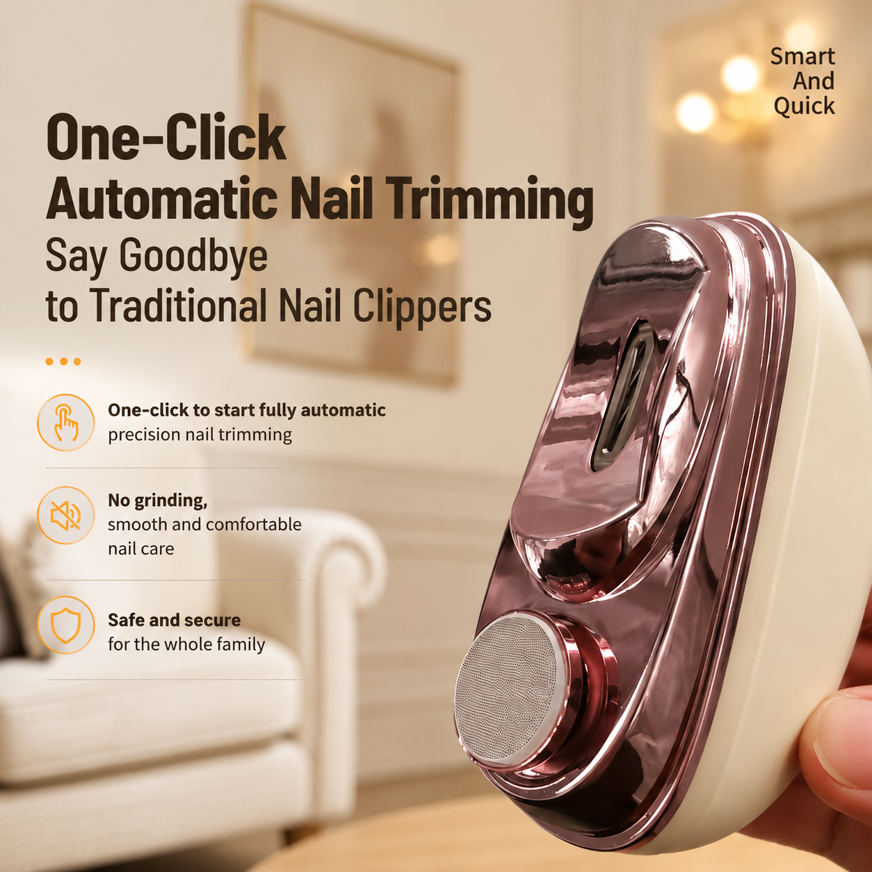 ✂️ LIMITED-TIME 49% OFF! 💅 2-in-1 Smart Electric Nail Clipper & Polisher 🌟