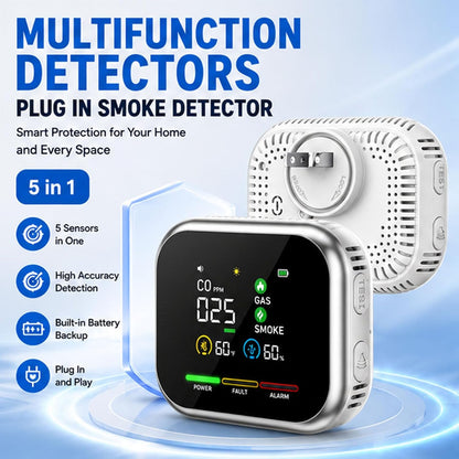 🛡️Multi-Function Home Safety Detector - CO, Gas, Smoke,Temperature & Humidity Monitor