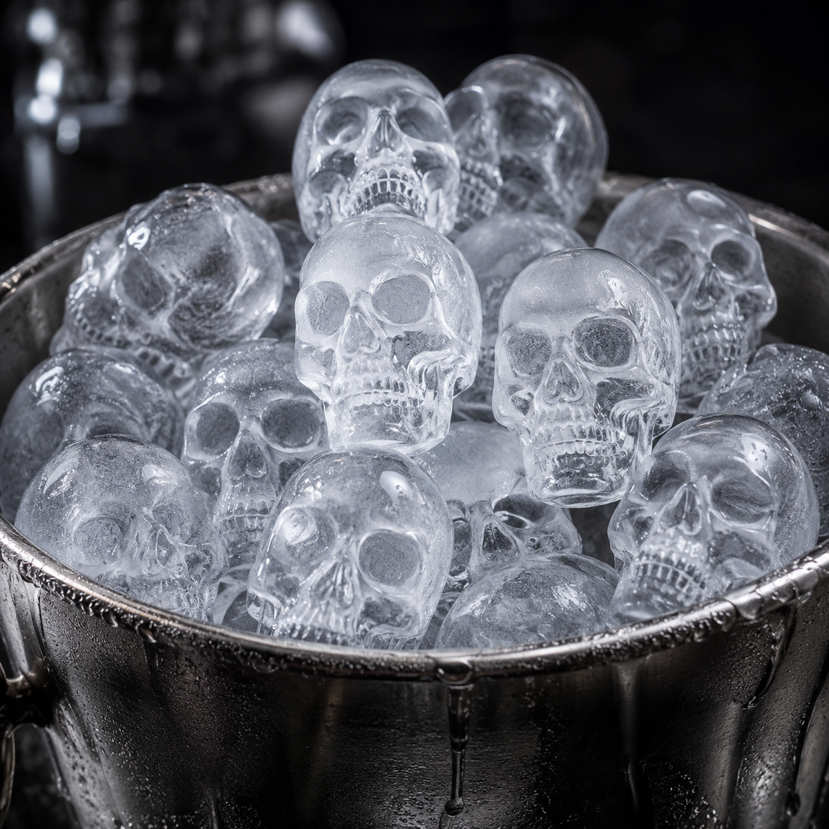 🥳2026 HOT SALE💀🧊 50% OFF! DIY Silicone Skull Ice Cube Tray – Giant slow-melt skull for whiskey, cocktails & more✨