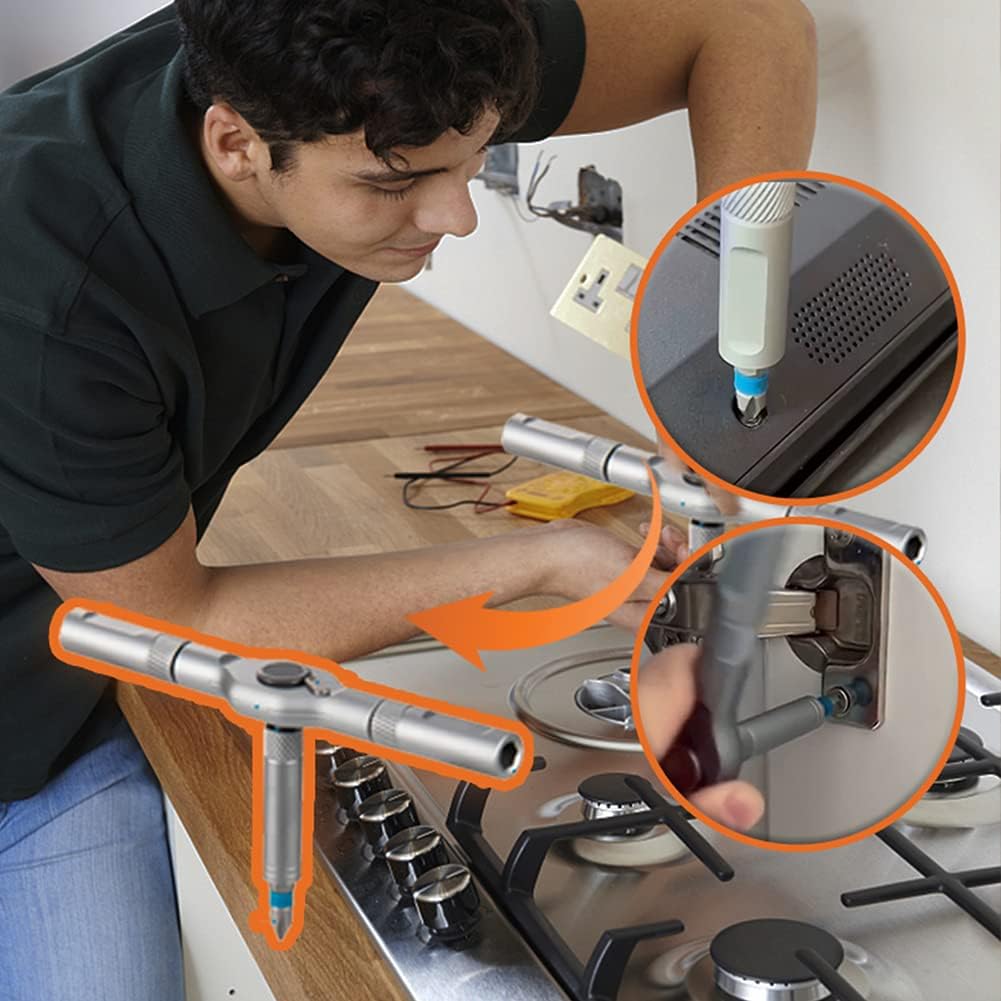 🔥24 in 1 DlY Screwdriver Set Magnetic Compact and Portable Ratchet Screwdriver