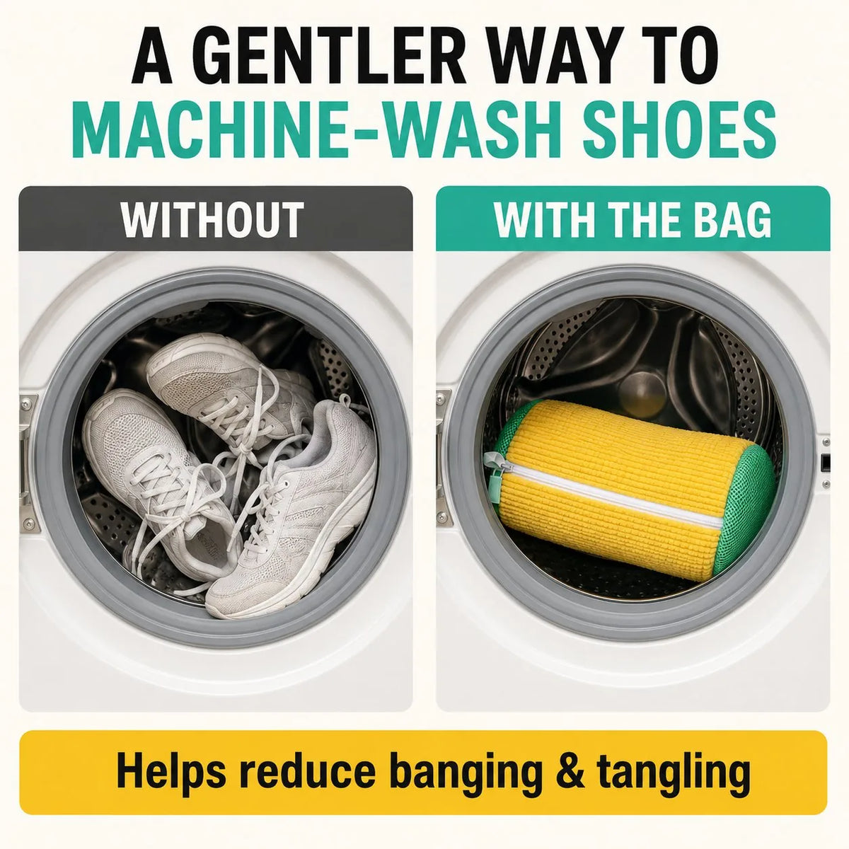 👟 360° Shoe Washing Bags – Deep Clean Sneakers Without Hand Scrubbing
