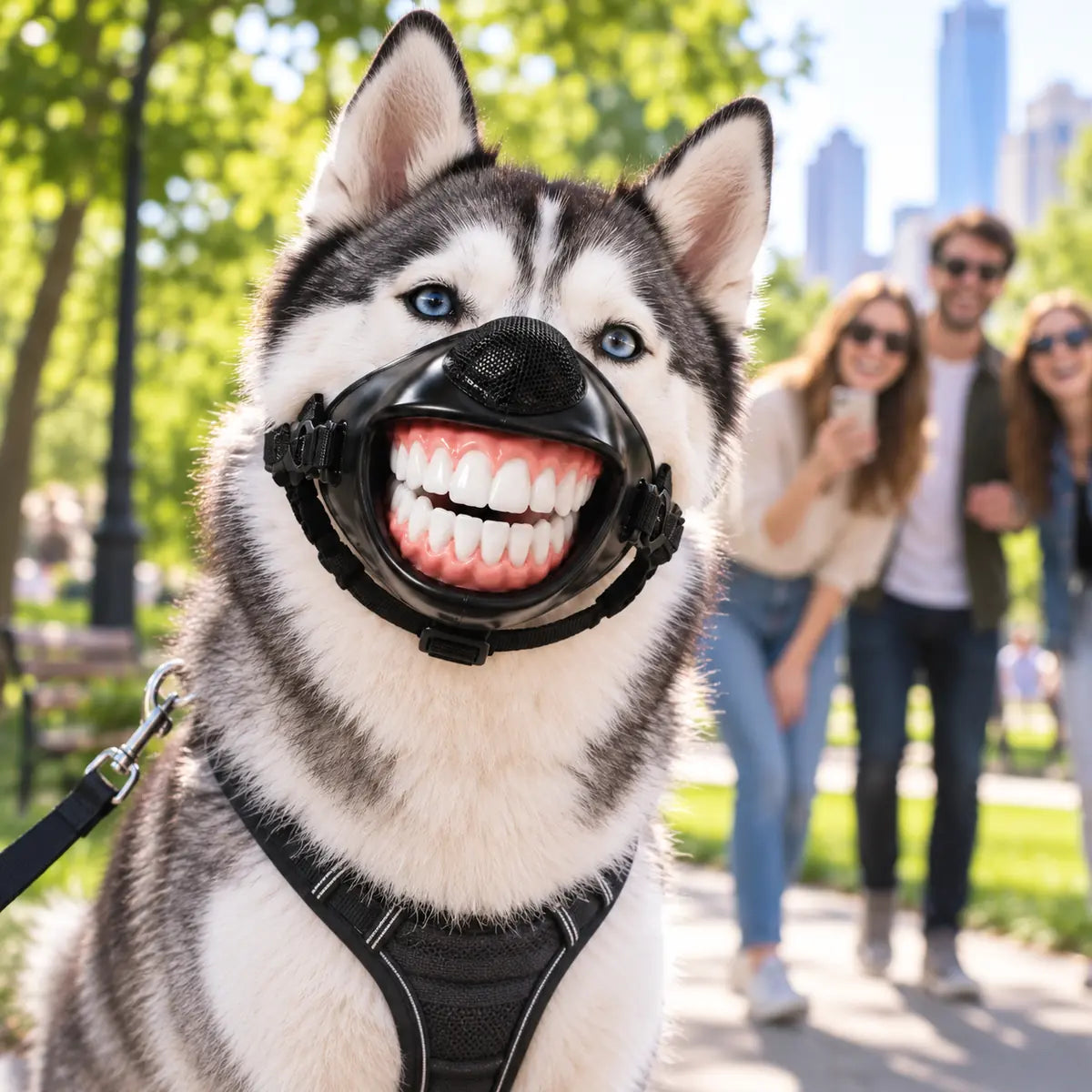 Grinning Teeth Cosplay Dog Mask Realistic Exclusive Adjustable Costume 2026