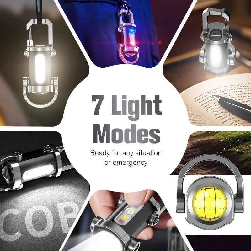 🔋1200LM Super Bright Mini Keychain Flashlight Waterproof