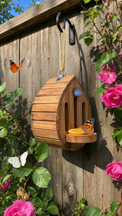 🔥 LAST DAY 50% OFF - 🦋 Handmade Butterfly House with Feeder Station