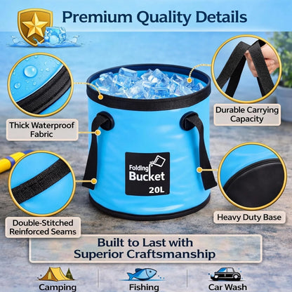 ⏰Limited Stock 50% OFF🧺💦🎣Portable Foldable Water Bucket - Perfect for Fishing, Camping, Traveling!!