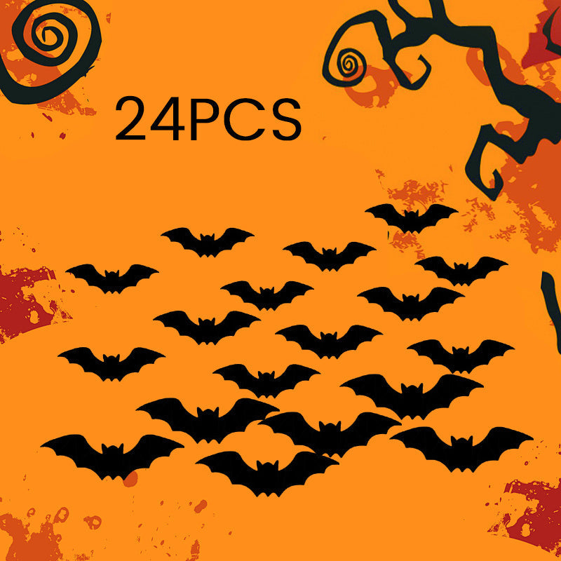 Halloween LED Flying Bat Decorations – Glowing 3D Bat Wall Decor for Porch, Window, Door, Garage & Party Backdrop