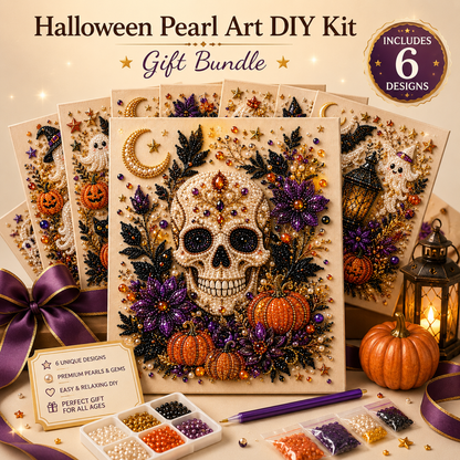 💥 Last Day 49% OFF – 👻✨ Halloween Pearl Art DIY Kits – Turn Tiny Pearls into Spooky-Cute Magic