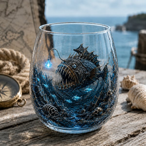 🌊 Legendary Ocean Treasure Crystal Set for Whiskey Lovers & Home Bar Collectors ⚓✨