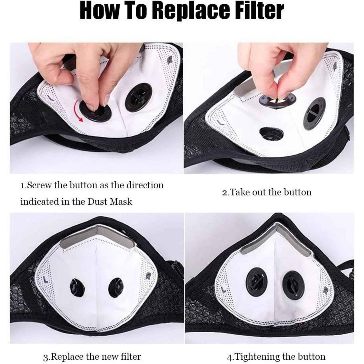 🔥50% OFF TODAY🔥 Reusable Carbon Filter Dust Mask 😷 Adjustable Outdoor Face Cover for Cycling, DIY, Yard Work & Travel