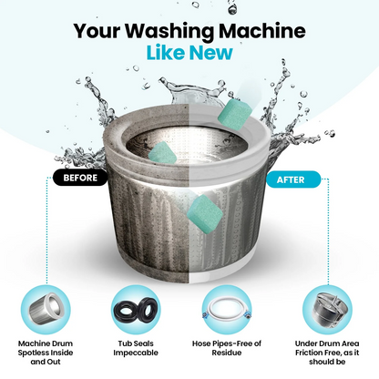 🔥Half Price Now!!🐶Washing machine cleaner tablets: Easily remove pet's hair and mold
