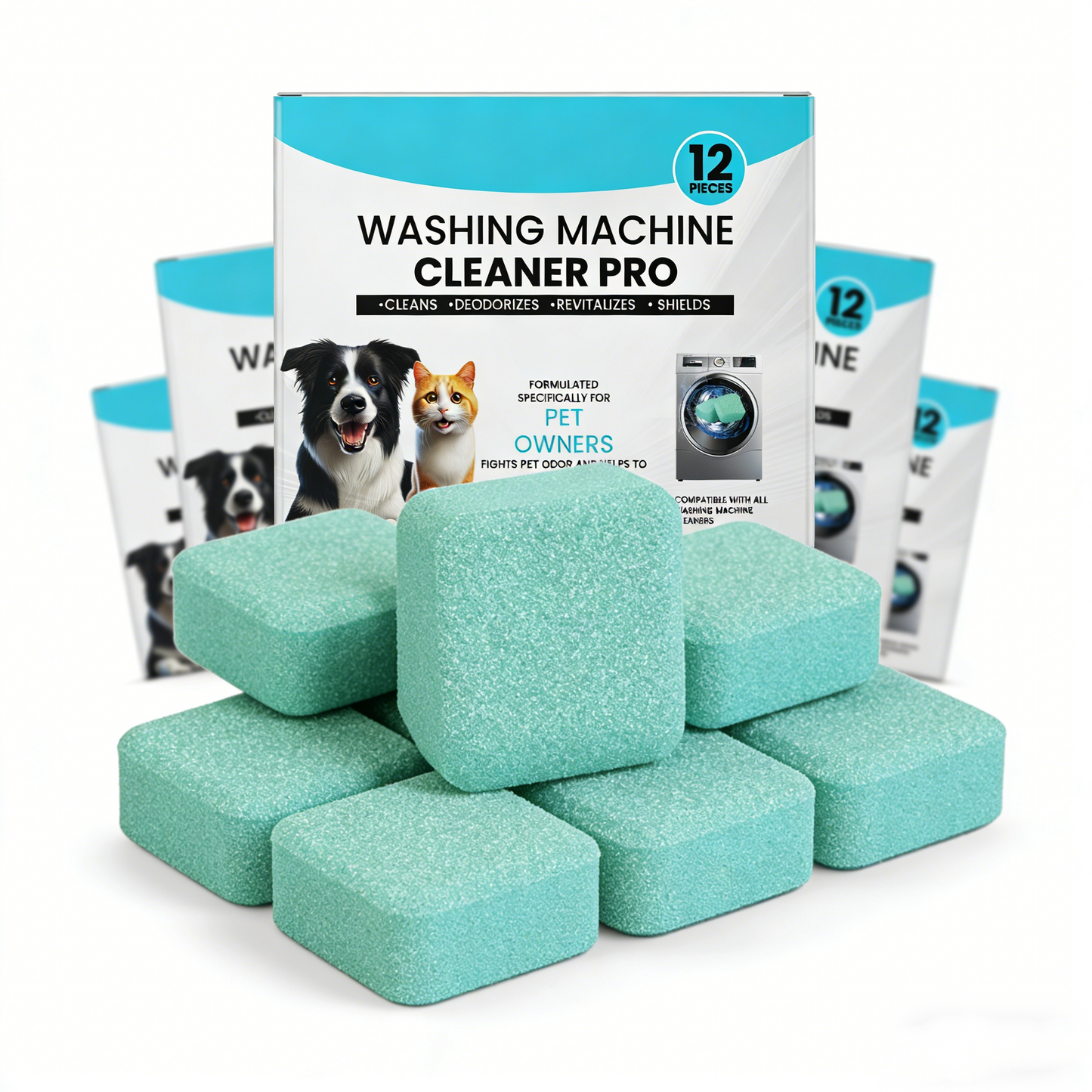 🔥Half Price Now!!🐶Washing machine cleaner tablets: Easily remove pet's hair and mold