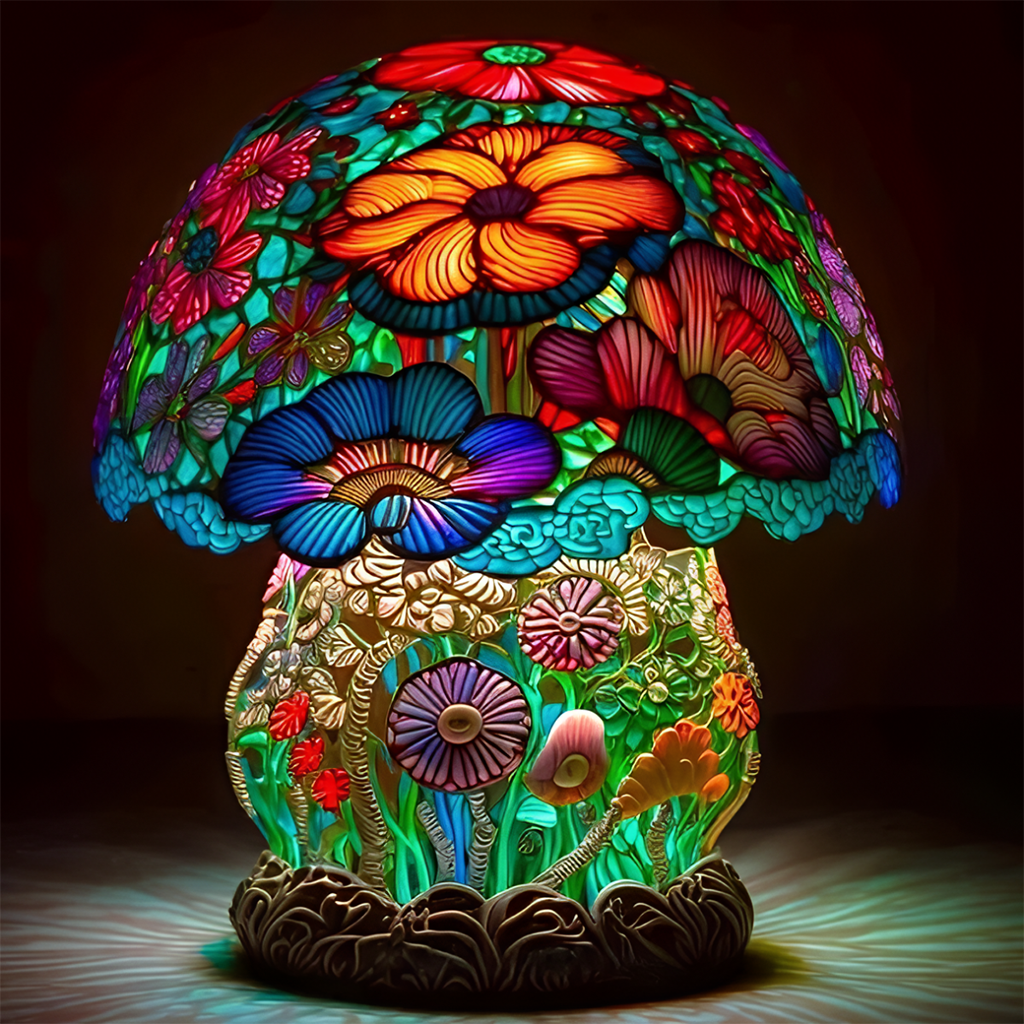 🍄 Tiffany-Style Mushroom Lamp ✨ Transform Any Space with Magical Glow