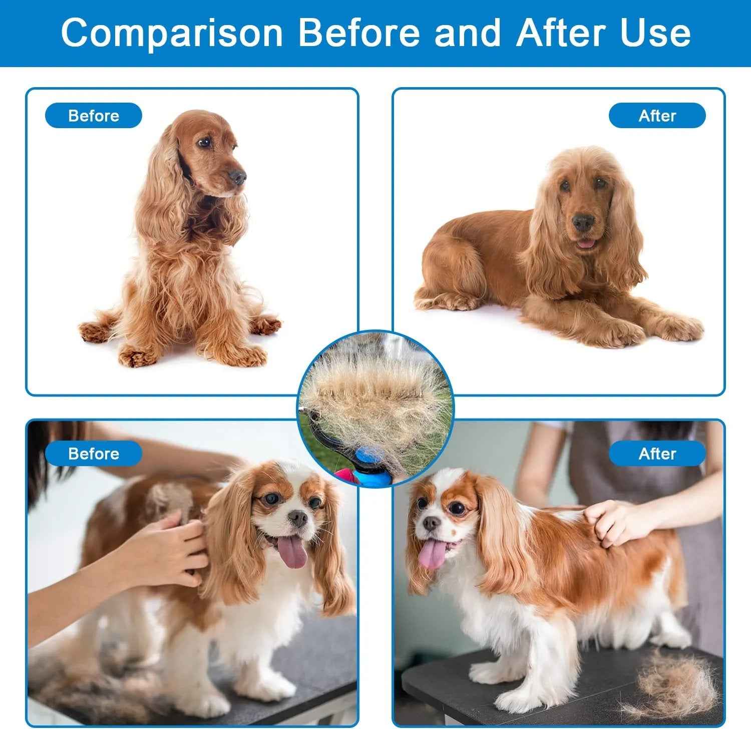 🏆 Professional Detangling Tool For Dogs And Cats – Gentle On Skin✂️🔥