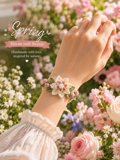 🌿🌸 DIY Nature-Inspired Crochet Bracelet Kit – Create Beautiful Handmade Floral Bracelets