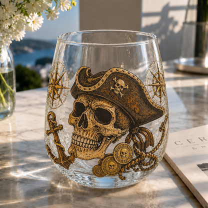 🌊 7-Piece Legendary Ocean Treasure Crystal Set for Whiskey Lovers & Home Bar Collectors ⚓✨
