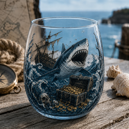 🌊 7-Piece Legendary Ocean Treasure Crystal Set for Whiskey Lovers & Home Bar Collectors ⚓✨