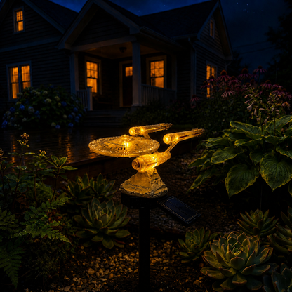 🌌TODAY 52% OFF🚀Turn Your Backyard Into a Sci-Fi Wonderland —🌠 Sci-Fi Starship Solar Garden Light