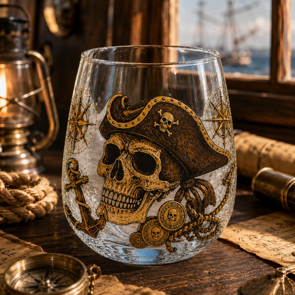 🌊 7-Piece Legendary Ocean Treasure Crystal Set for Whiskey Lovers & Home Bar Collectors ⚓✨