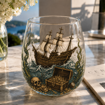 🌊 7-Piece Legendary Ocean Treasure Crystal Set for Whiskey Lovers & Home Bar Collectors ⚓✨