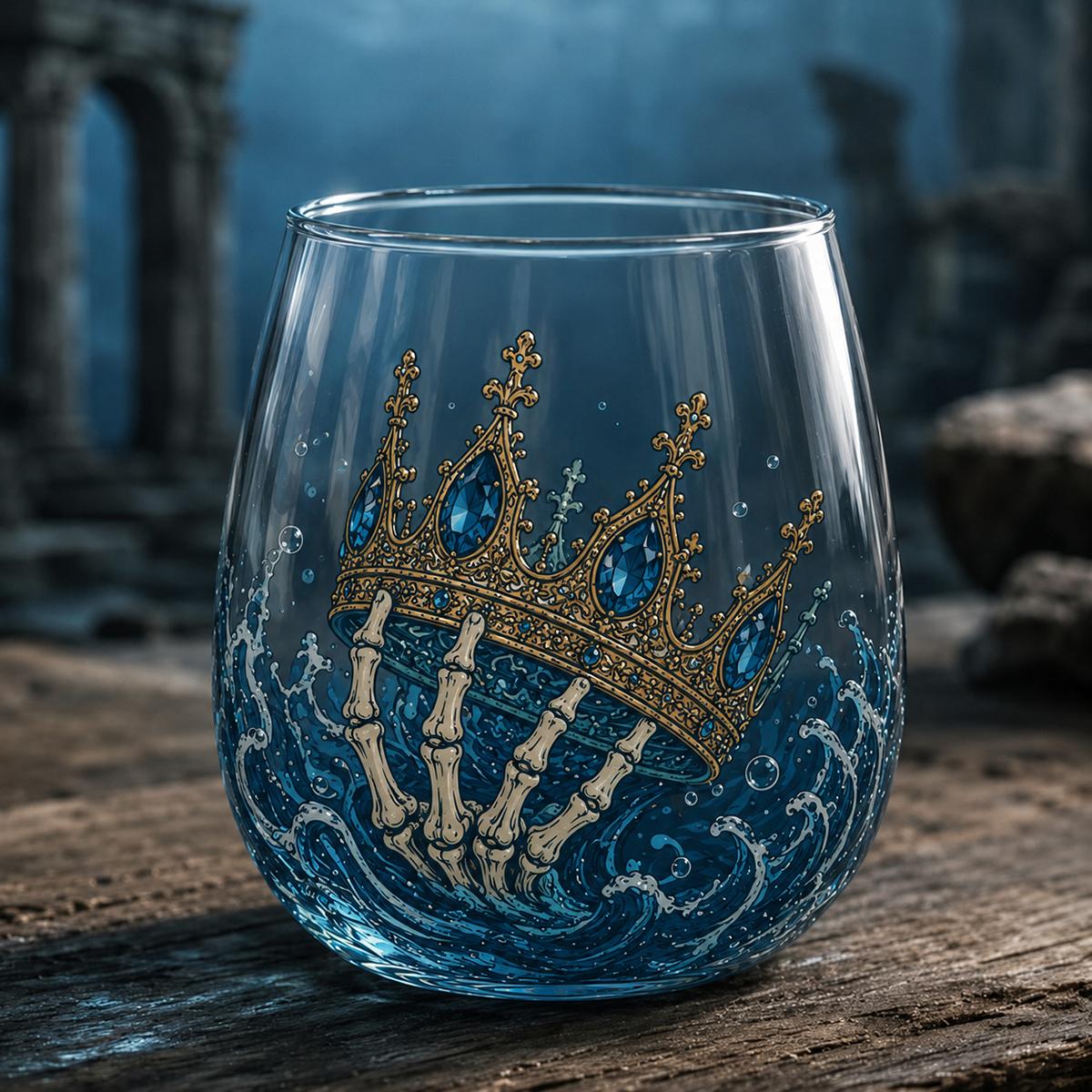 🌊 7-Piece Legendary Ocean Treasure Crystal Set for Whiskey Lovers & Home Bar Collectors ⚓✨