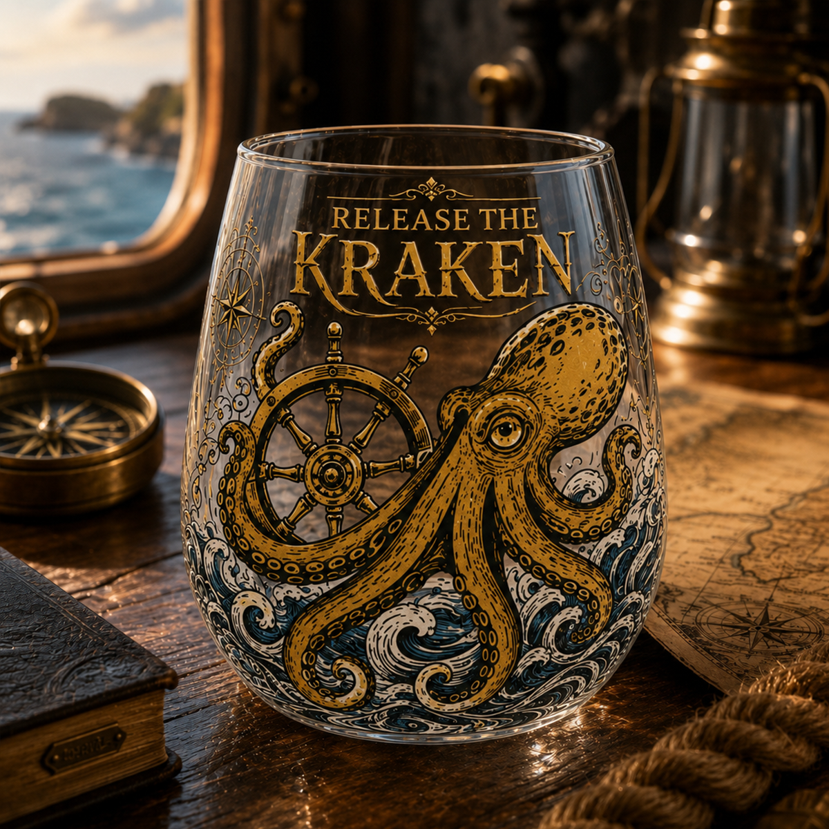 🌊 7-Piece Legendary Ocean Treasure Crystal Set for Whiskey Lovers & Home Bar Collectors ⚓✨