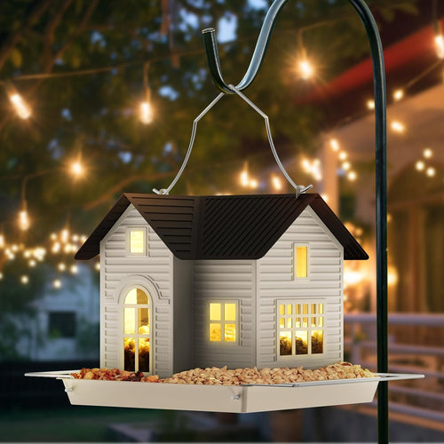 🌟Flash Sale-50% Off!🌟Solar Window Bird Feeder with Auto-Glow Light – Day & Night Bird Watching🐦