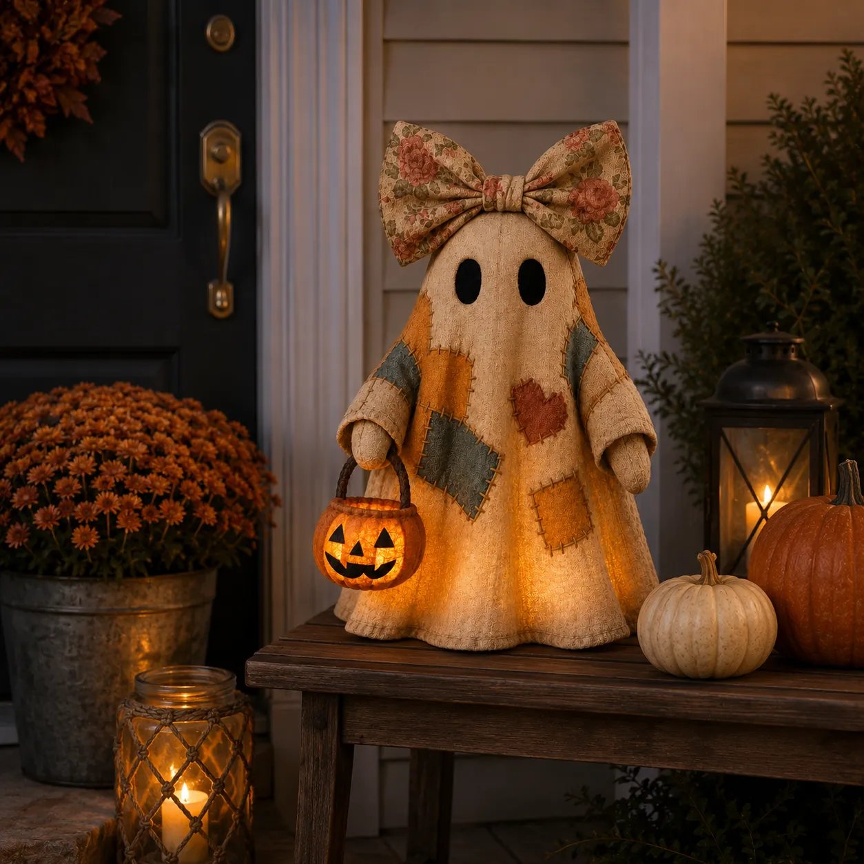 🎃LIMITED-TIME OFFER – Lighted Vintage Patchwork Ghost ✨