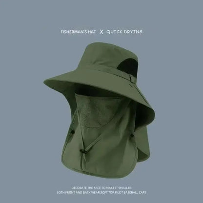 Spring/Summer Fisherman's Hat Detachable Outdoor Fishing Face Covering Neck Protection