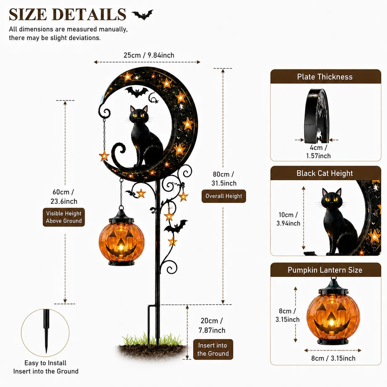 🔥50% OFF TODAY🔥 Solar Halloween Garden Stake Light 🎃👻 Spooky Outdoor Yard Decor for Garden, Porch & Pathway
