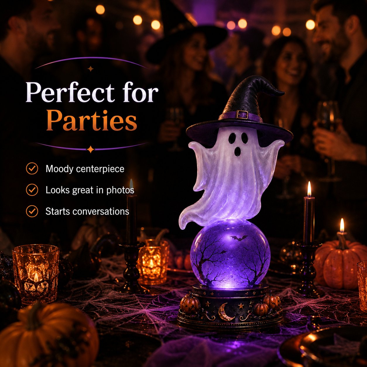 🎃Early Purchase - 50% OFF Now👻Halloween Raven Crystal Ball Lighted Decor