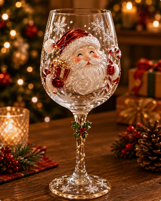 🎄🎁Christmas 3D Wine Glass Collection Gift Box Set