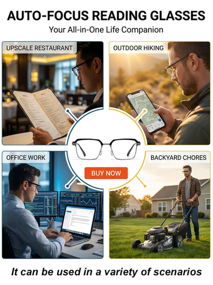 ✨Limited-Time Sale-50% Off👓Automatic zoom light-sensing transition lenses for anti-blue light presbyopia glasses