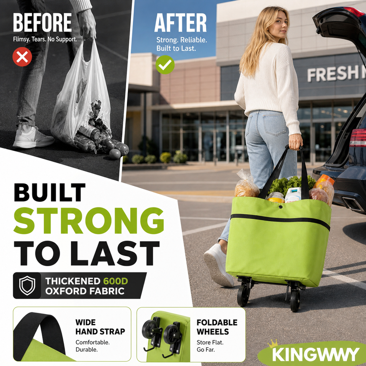 🔥HOT SALE 44% OFF🔥Foldable 2-in-1 Shopping Bag