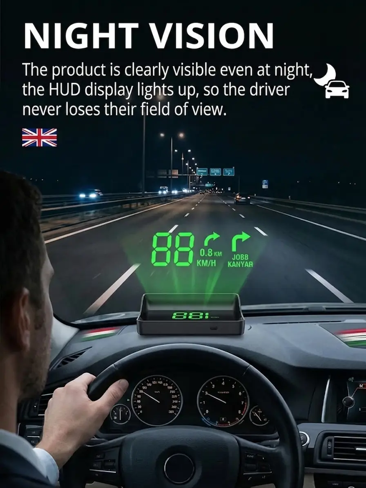 ⚡Hot Sales 51% OFF🔥Head-Up Display (HUD) Car GPS Digital Speedometer
