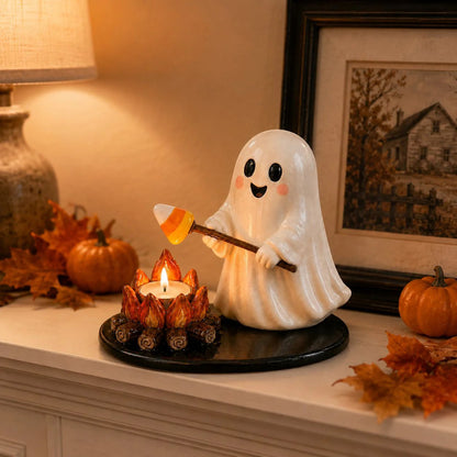 🔥LAST DAY 51% OFF🍂👻Halloween Campfire Tealight Holder ✨– Cozy Spooky Tabletop Décor