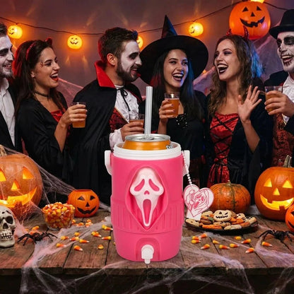 🔥HOT SALE🔥3D Scream Ghost Face Portable Handle Tumbler – Gothic Horror Aesthetic Cup Full Listing