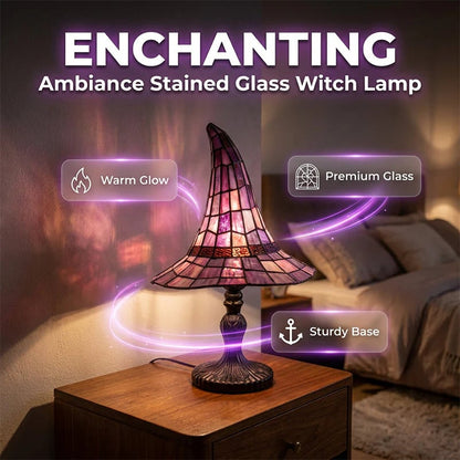 ✨Limited Edition 50% OFF🧙‍♀️ Stained-Resin Witch Hat Lamp – Enchanting Gothic Ambient Light
