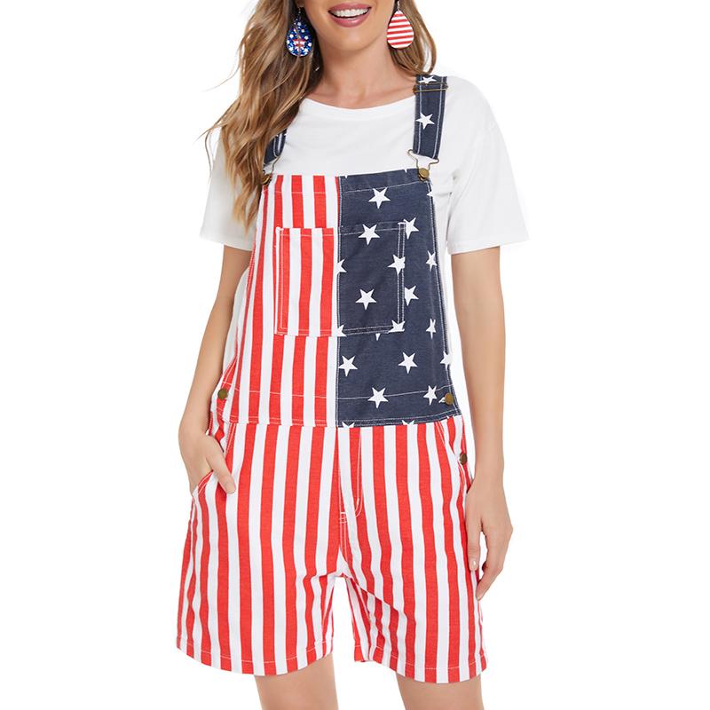 🗽Last Day 50% OFF🔥American Flag Overalls Shorts