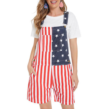 🗽Last Day 50% OFF🔥American Flag Overalls Shorts
