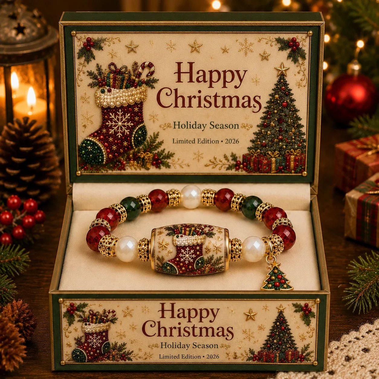 💥 Last Day 50% OFF – 🎄  Christmas Magic Collection Bracelet – 2026 Limited Edition Holiday Charm Bracelet