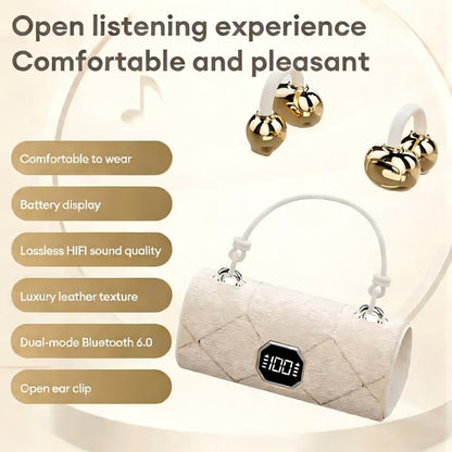 💖 Jewelry worn on your ears! Butterfly clip-on Bluetooth earphones, painless to wear, Bluetooth 6.0, IPX5 waterproof.