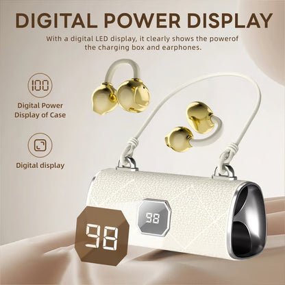 💖 Jewelry worn on your ears! Butterfly clip-on Bluetooth earphones, painless to wear, Bluetooth 6.0, IPX5 waterproof.