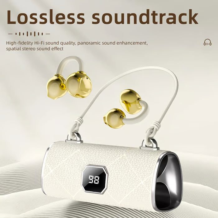 💖 Jewelry worn on your ears! Butterfly clip-on Bluetooth earphones, painless to wear, Bluetooth 6.0, IPX5 waterproof.