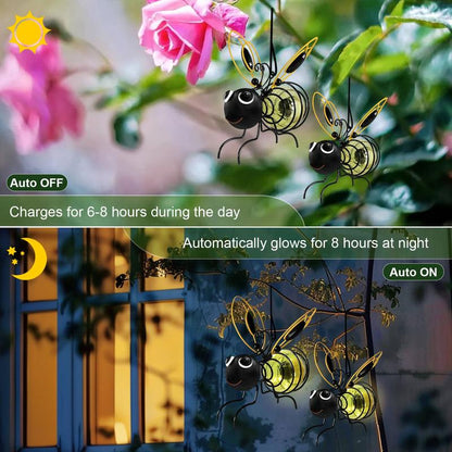 🐝 Outdoor Hanging Solar Bee Light – Charming Garden Décor With A Warm Evening Glow