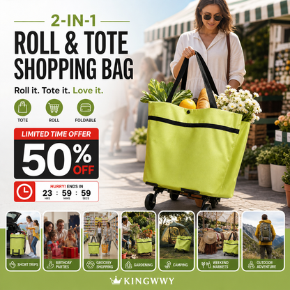 🔥HOT SALE 44% OFF🔥Foldable 2-in-1 Shopping Bag