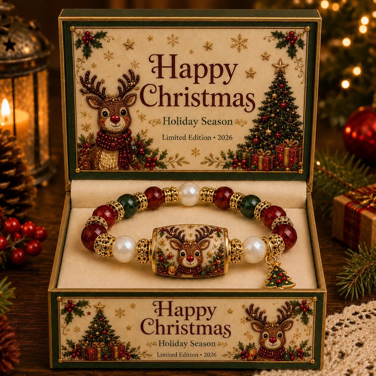 💥 Last Day 50% OFF – 🎄  Christmas Magic Collection Bracelet – 2026 Limited Edition Holiday Charm Bracelet