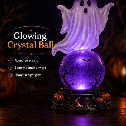 🎃Halloween Raven Crystal Ball Lighted Decor👻